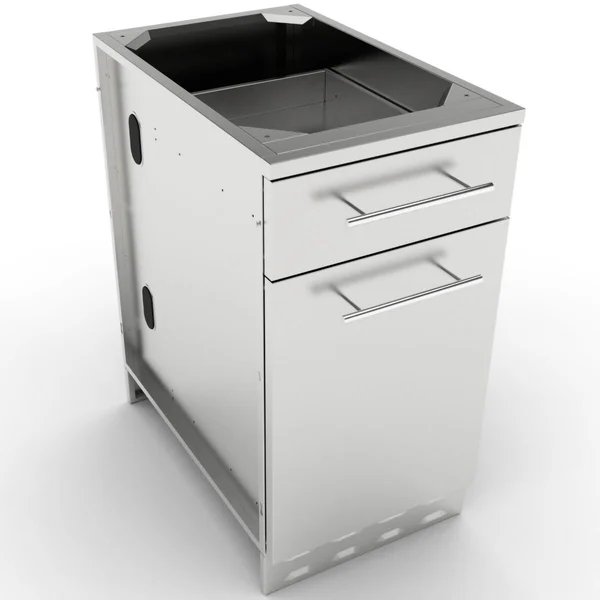 Sunstone 18-Inch Outdoor Kitchen Propane Tank / Trash Drawer Island Cabinet - SBC18SLPCD