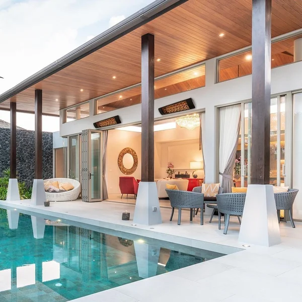 Eurofase Stella Series 39 Inch 2500 Watt Single Element Marine Grade 277V Electric Patio Heater in Black - EF25277B6