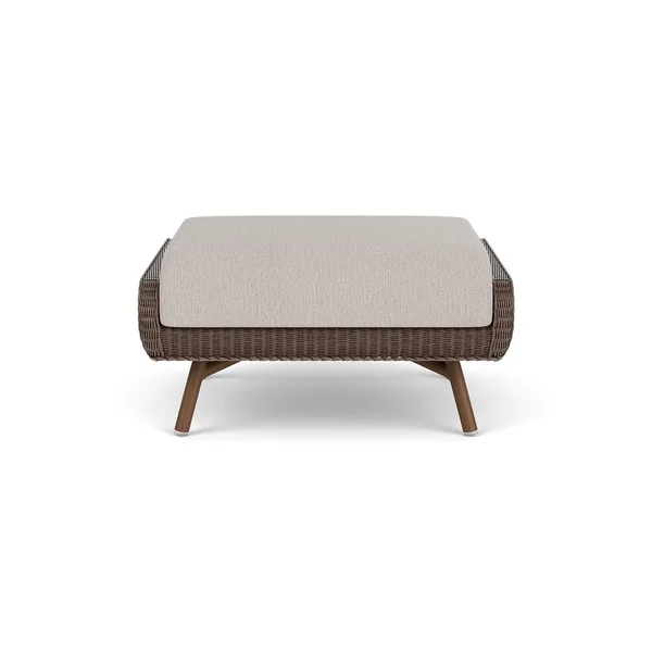 Essence Lloyd Loom Ottoman in Bark/Remy Cloud by Lloyd Flanders