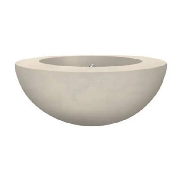 Valley Bay 5 36 Inch Round GFRC Propane Fire Bowl in Coastal by Lakeview Outdoor Designs