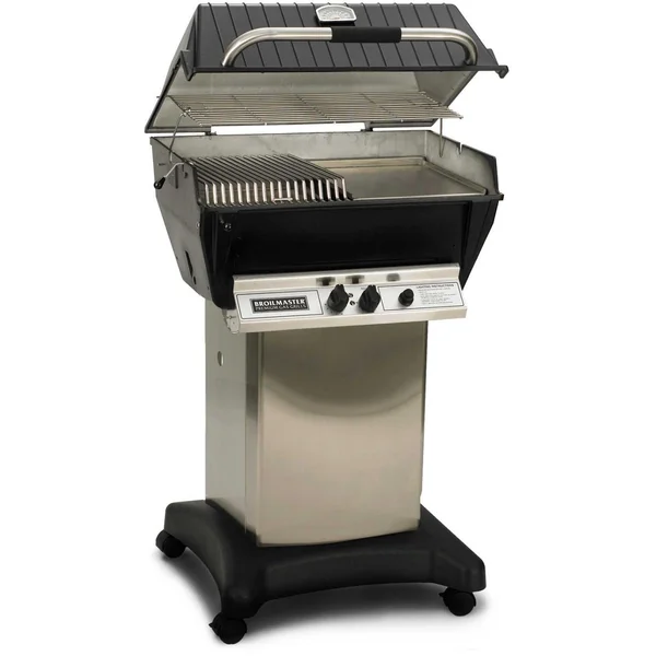 Broilmaster P3-SX Super Premium Propane Gas Grill On Stainless Steel Cart