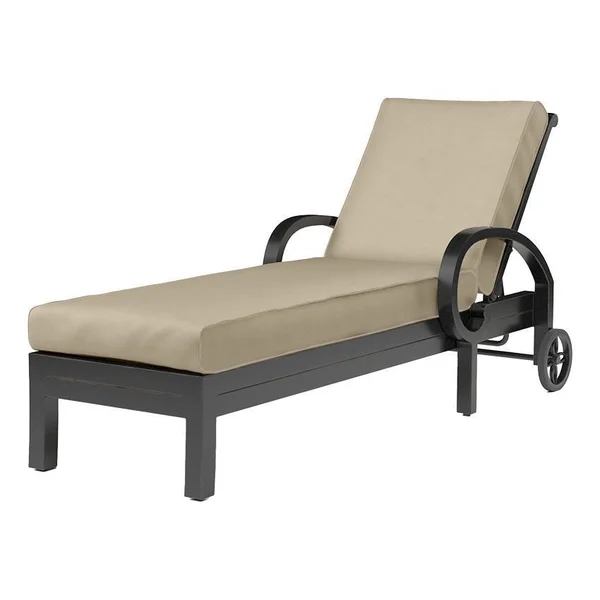 Monterey Aluminum Chaise Lounge in Copper/Linen Stone w/ Selt Welt by Sunset West