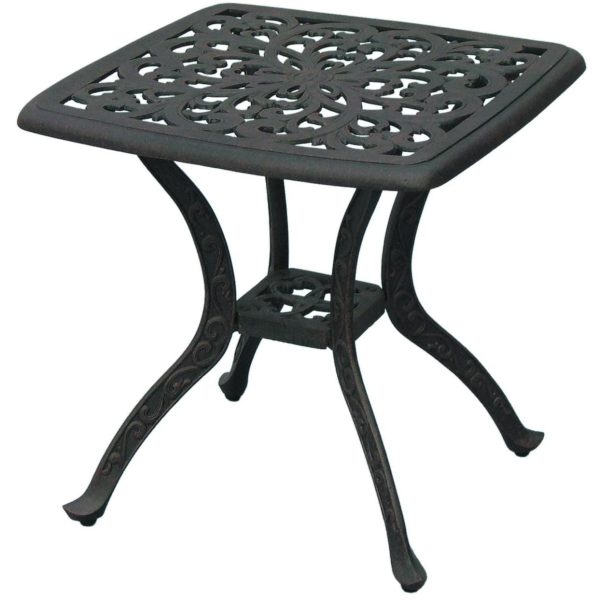 Series 80 21 Inch Square Cast Aluminum End Table by Darlee