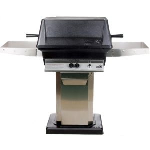 PGS A40 Cast Aluminum Propane Gas Grill On Stainless Steel Patio Base