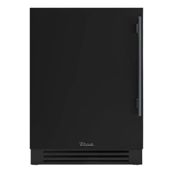 True 24 Inch 5.6 Cu. Ft. Left Hinge Outdoor Refrigerator - Matte Black w/ Pewter Handles - TUR-24-L-OP-C~DSK-027-H05