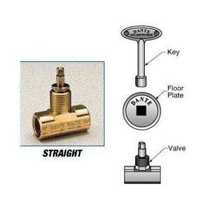 Blue Flame Straight Fireplace Valve Kit - Chrome