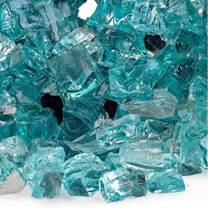BBQGuys Signature 1/2-Inch Azuria Reflective Fire Glass - 10 Pounds