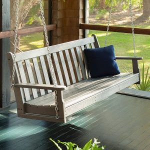 Vineyard 60 Inch Recycled Plastic Swing in Sand by POLYWOOD