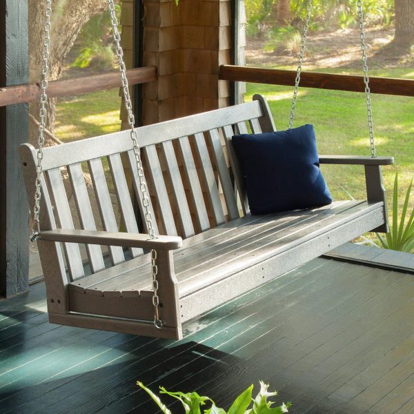 Vineyard 60 Inch Recycled Plastic Swing in Sand by POLYWOOD