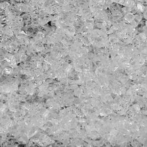 White Mountain Hearth By Empire Crushed Fire Glass - Clear Frost