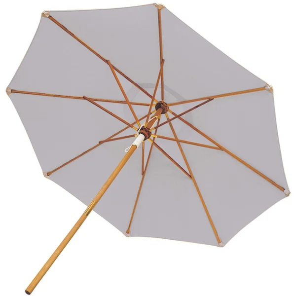 10 Ft. Octagonal Teak Patio Umbrella W/ Push Lift By Royal Teak Collection - Granite Canopy