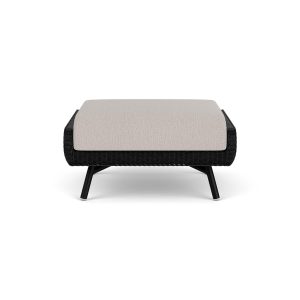 Essence Lloyd Loom Ottoman in Ebony/Remy Cloud by Lloyd Flanders