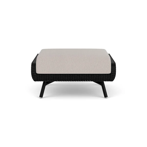 Essence Lloyd Loom Ottoman in Ebony/Remy Cloud by Lloyd Flanders