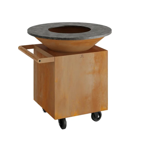 OFYR Classic Corten 100 PRO 40 Inch Wood-Fired Flat Top Grill - OC-100-PRO