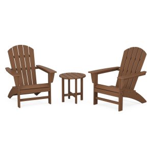 Nautical 3 Pc Recycled Plastic Seating Set in Teak by POLYWOOD