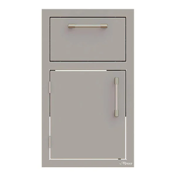 Alfresco 17-Inch Stainless Steel Left-Hinged Soft-Close Door & Paper Towel Holder Combo - AXE-DTH-L-SC