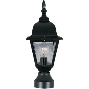 Maxim Builder Cast One Light 16-Inch Outdoor Post Light - Black - 3006CLBK