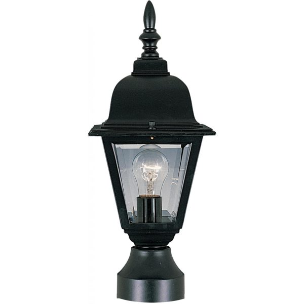 Maxim Builder Cast One Light 16-Inch Outdoor Post Light - Black - 3006CLBK