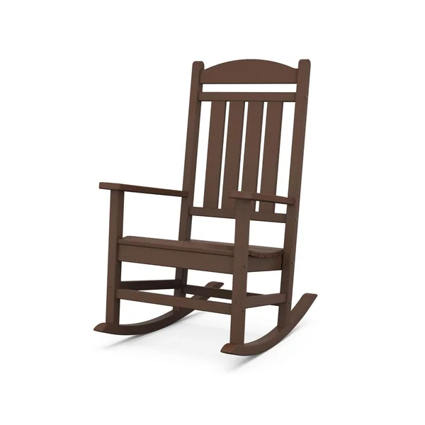 Presidential Recycled Plastic Rocking Chair in Mahogany by POLYWOOD
