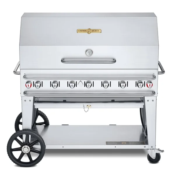 Crown Verity 48-Inch Single Inlet (Bulk Tanks Only) Rental Propane Grill Dome Package - CV-RCB-48RDP-SI-BULK