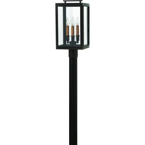 Hinkley Lighting Sutcliffe Three Light 20-Inch Outdoor Post Light - Oil Rubbed Bronze - 2911OZ