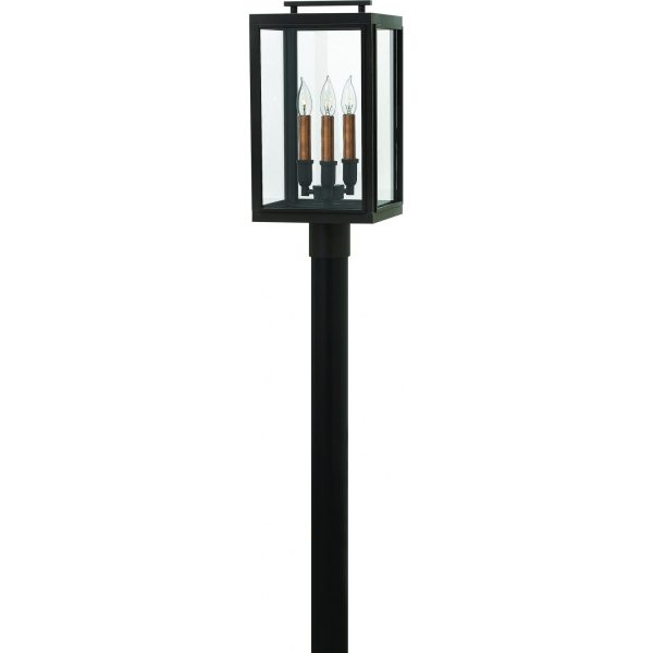 Hinkley Lighting Sutcliffe Three Light 20-Inch Outdoor Post Light - Oil Rubbed Bronze - 2911OZ