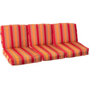 Sunbrella Bravada Salsa 6 Piece Large Outdoor Replacement Sofa Cushion Set W/ Piping By BBQGuys Signature