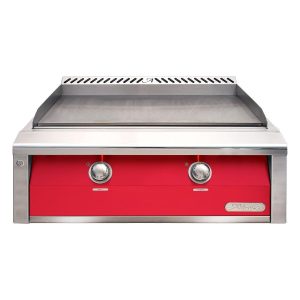 Alfresco 30-Inch Built-In Propane Griddle in Raspberry Red - AXE-30GT-LP-S3027