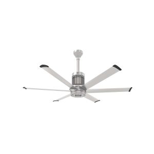 Big Ass Fans 60-Inch i6 Ceiling Fan Universal Mount W/12-Inch Ext Tube in Brushed Silver - MK-I61-051906A727I12