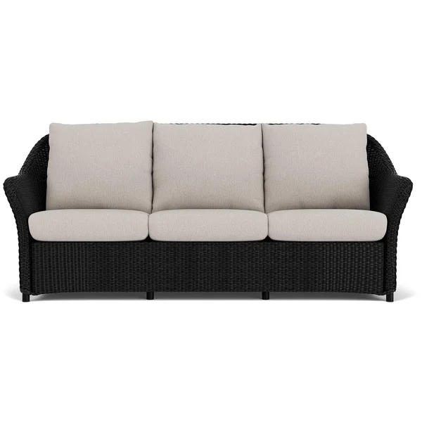 Weekend Retreat Lloyd Loom Sofa in Ebony/Remy Cloud by Lloyd Flanders