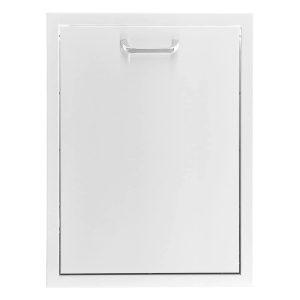 BBQGuys Signature 20-Inch Stainless Steel Roll-Out Double Trash & Recycling Bin - Traditional