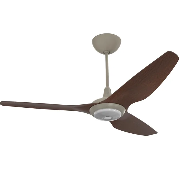 Big Ass Fans 60-Inch Haiku Ceiling Fan Universal Mount W/12-Inch Downrod & Downlight in Satin Nickel/Cocoa - MK-HK4-052506A470F654G10I12S2