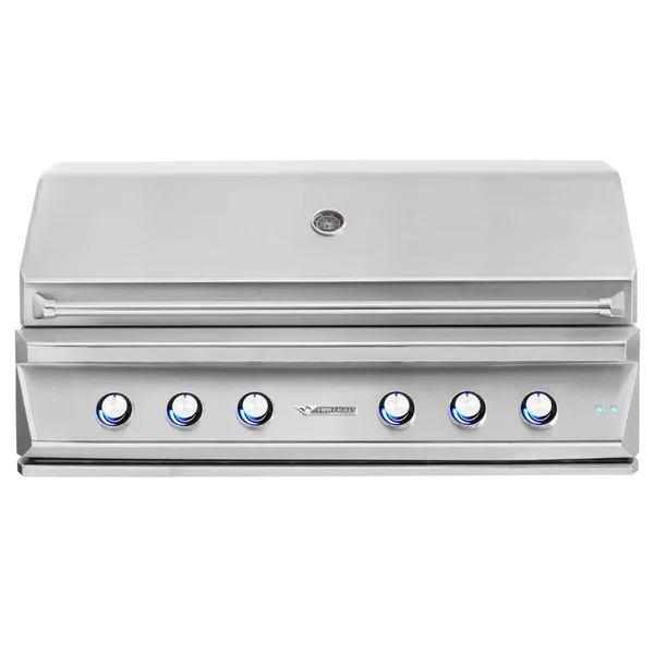 Twin Eagles 54-Inch 4-Burner Built-In Natural Gas Grill with Sear Zone & Two Infrared Rotisserie Burners - TEBQ54RS-CN