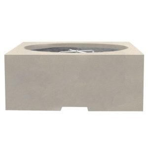 Glenwood 39 Inch Square GFRC Natural Gas Fire Pit Table in Coastal by Lakeview Outdoor Designs