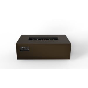 AON 48 Inch Rectangular Powder Coated Steel Natural Gas Fire Pit Table in Bronze by Warming Trends