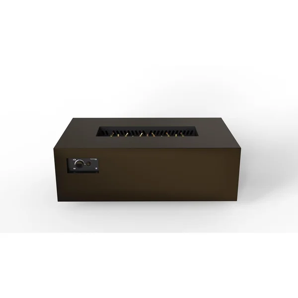 AON 48 Inch Rectangular Powder Coated Steel Natural Gas Fire Pit Table in Bronze by Warming Trends