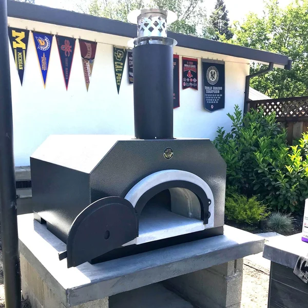 Chicago Brick Oven CBO-750 Countertop Wood Fired Pizza Oven - Black - CBO-O-CT-750-SB