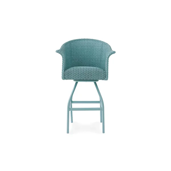 Timeless View Wicker Swivel Bar Stool in Sea Glass by Lakeview Outdoor Designs