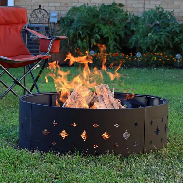 36 Inch Round Steel Wood-Burning Fire Pit in by Ultimate Patio