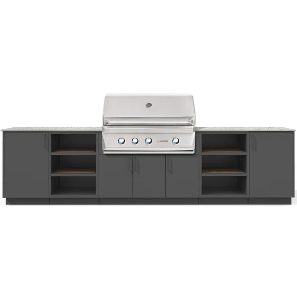 Urban Bonfire Savannah 42 Outdoor Kitchen w/ Twin Eagles Natural Gas Grill, Keon Dekton Countertop & Anthracite Finish - B-Savannah-42-TwinEagles-Keon-Anthracite