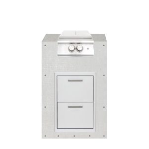 BBQGuys Signature 24-Inch Ready for Finish Outdoor Kitchen Module w/ Blaze LTE Propane Power Burner & Double Drawers