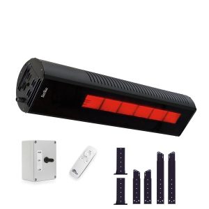 SunStar GLASS 48-Inch 35,000 BTU Natural Gas Patio Heater W/ Remote & Adjustable Mounting Kit - N10 SGL1560