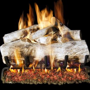 Peterson Real Fyre 30-Inch White Mountain Birch Gas Logs (Logs Only - Burner Not Included)