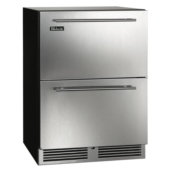 Perlick 24-Inch C-Series Stainless Steel Outdoor Refrigerator Drawers - HC24RO-4-5