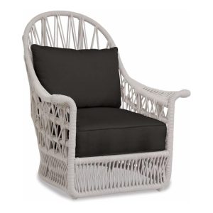 Dana Woven Rope Wing Chair in Natural/Spectrum Carbon by Sunset West