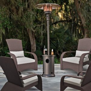 Regina Bay 5 Pc Wicker Seating Set in Mocha/Beige by Ultimate Patio