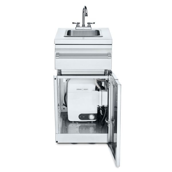 Crown Verity Infinite Series 18-Inch Stainless Steel Cabinet Module w/ Sink & Water Heater - ICM-SK-WH