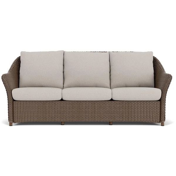 Weekend Retreat Lloyd Loom Sofa in Bark/Remy Cloud by Lloyd Flanders