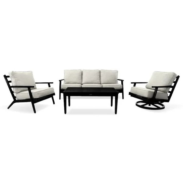 Adeline 4-Piece Seating Set - Black