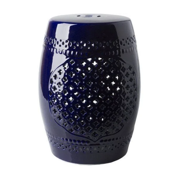 Auburndale Outdoor Garden Stool - Dark Blue